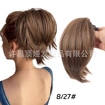 Fashion Women Curly Short Hair Claw Extension Beauty Wigs High Temperature Wire Any Nude