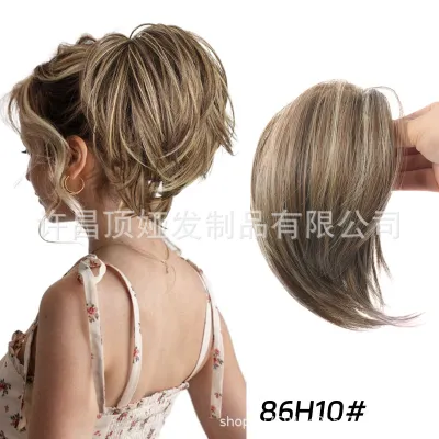 Fashion Women Curly Short Hair Claw Extension Beauty Wigs High Temperature Wire Any Nude