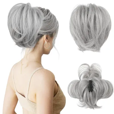 Fashion Women Curly Short Hair Claw Extension Beauty Wigs High Temperature Wire Any Nude