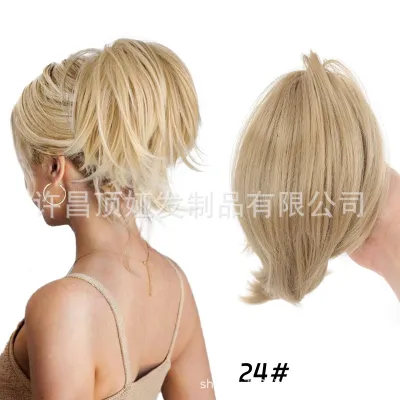 Fashion Women Curly Short Hair Claw Extension Beauty Wigs High Temperature Wire Any Nude
