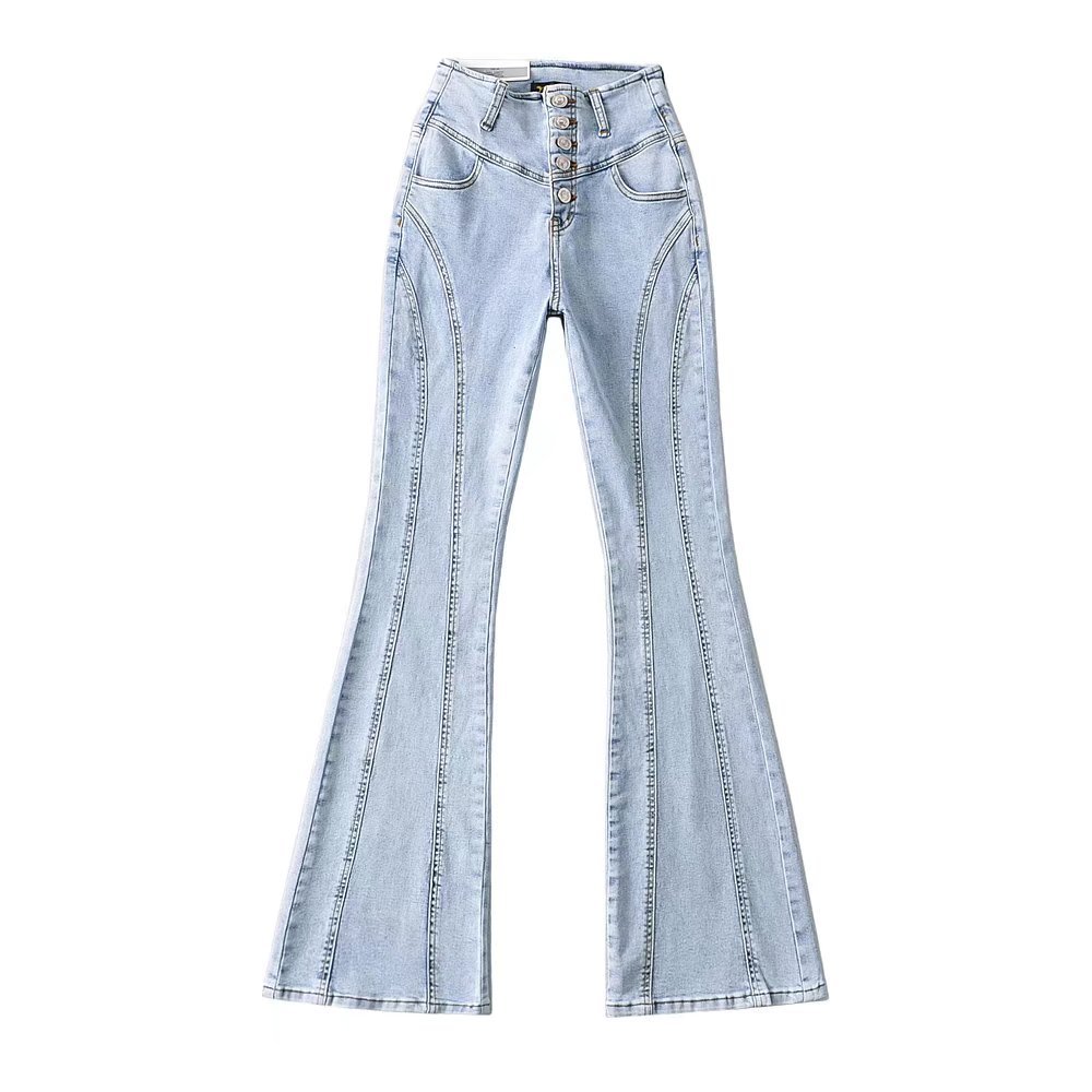 Wholesale Autumn Street Stitching High Waist Stretch