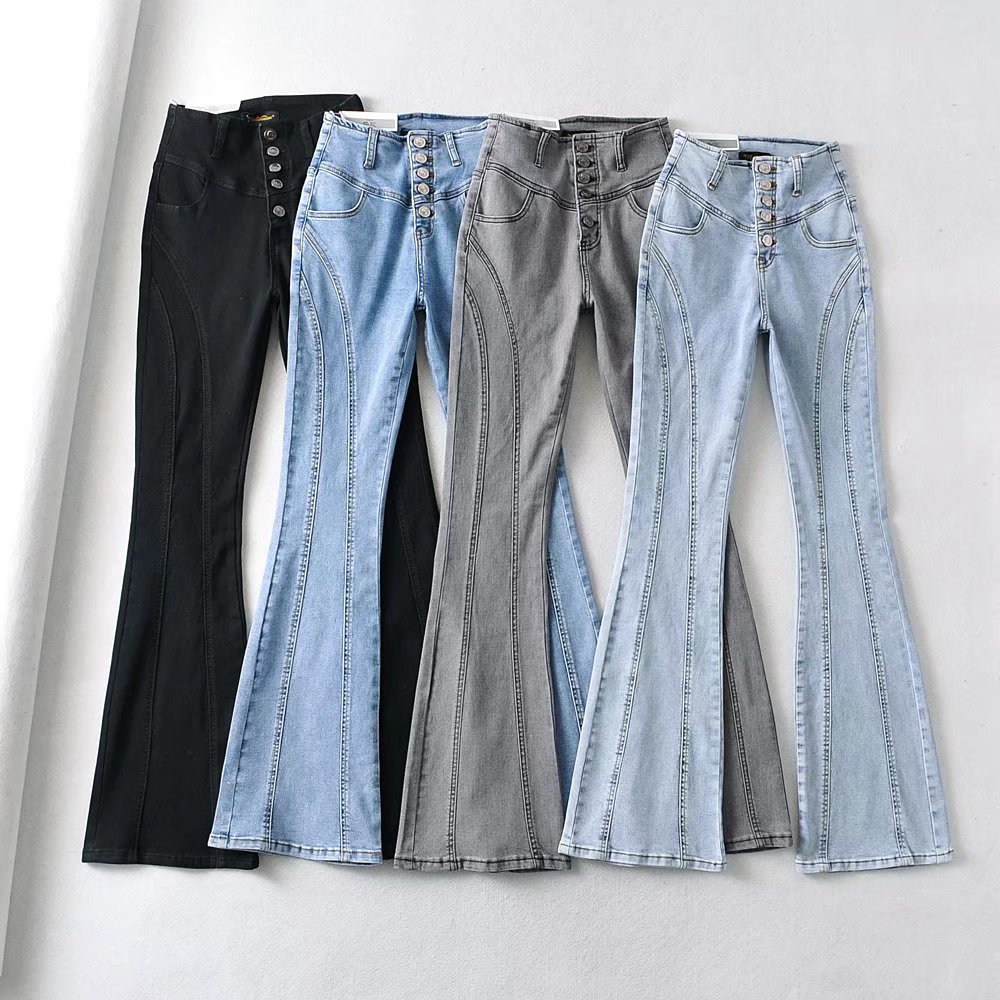 Wholesale Autumn Street Stitching High Waist Stretch Wholesale Autumn Street Stitching High Waist Stretch
