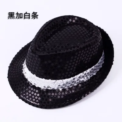 Adult Party Mardi Gras Performance Sequins Bowler Hat