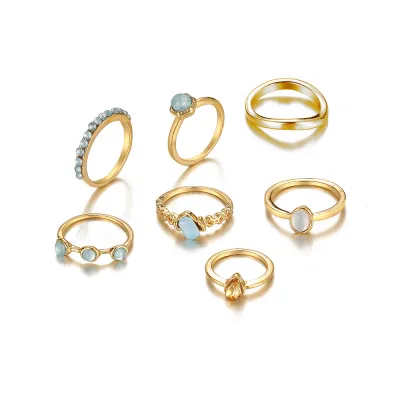 Fashion Creative Rhinestone Geometric Index Finger Ring Women's Ins