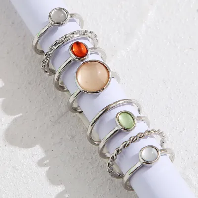 Fashion Creative Rhinestone Geometric Index Finger Ring Women's Ins