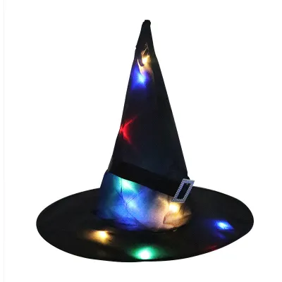 Halloween Party Decoration Props LED Glowing Witch Hat Cloth