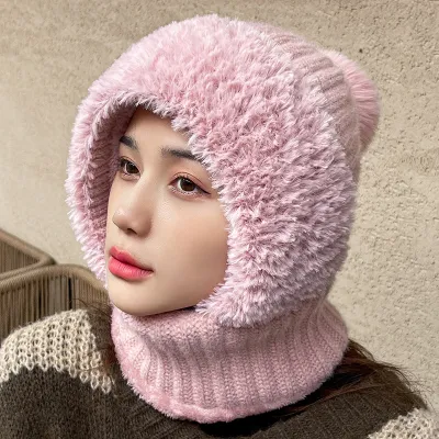 Women's Thickened Warm Cold-Proof Windproof Cycling Knitted Beanie Cap