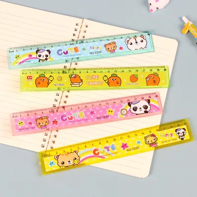 Student Cartoon Plastic Ruler Stationery for Children's Day Gift