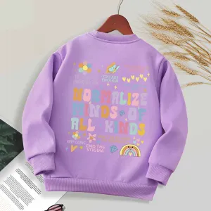 Kids Toddler Boys Girls Winter Casual Cartoon Alphabet Print Fleece Long Sleeve Sweatshirts