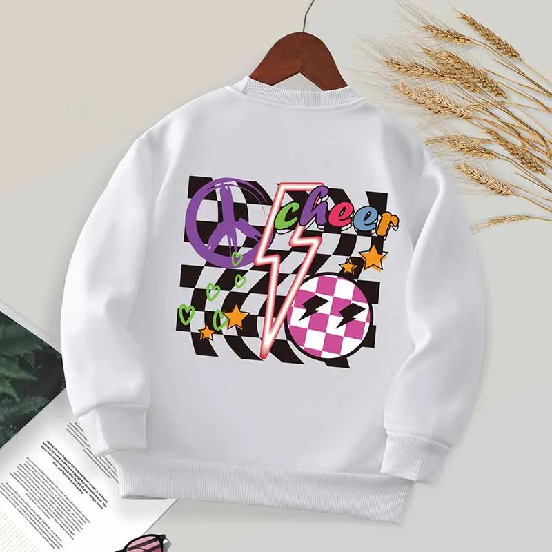 Kids Toddler Boys Girls Winter Casual Cute Cartoon Print Fleece Long Sleeve Sweatshirts