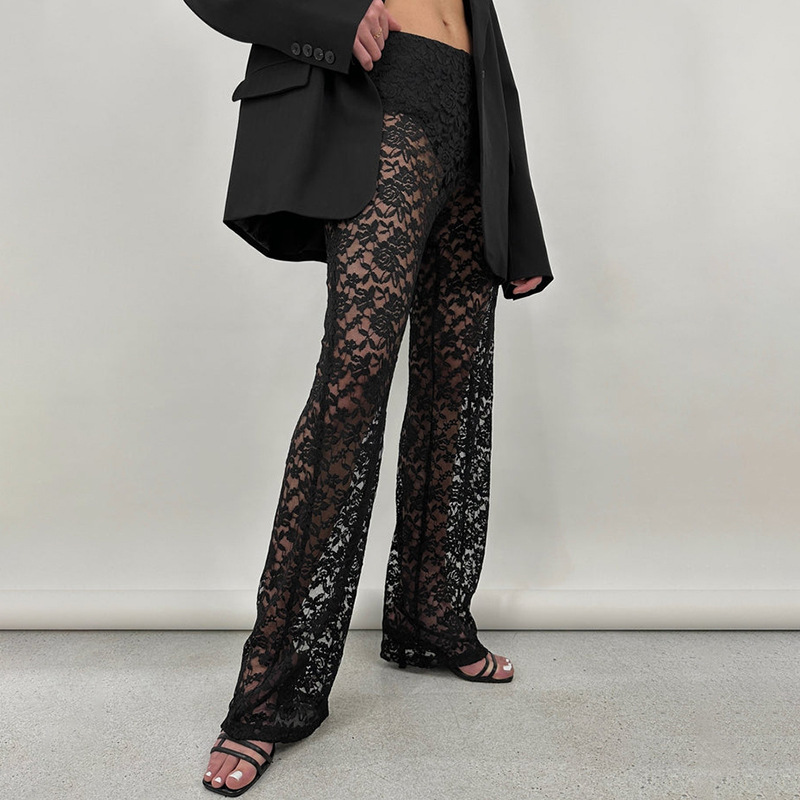 Wholesale Summer Women Fashion Sexy Lace Perspective High