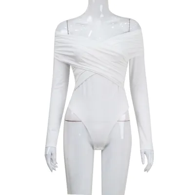 Women Fashion Sexy Off Shoulder Bodysuit