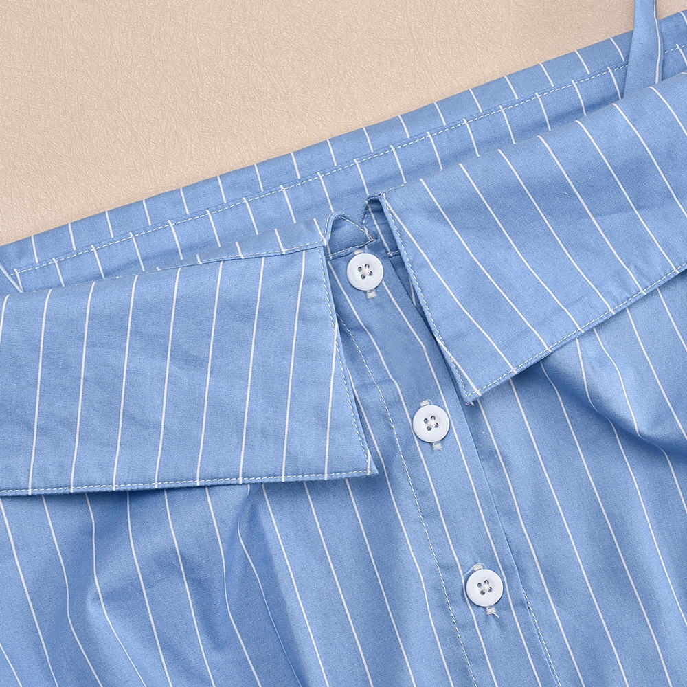 stripe button off shoulder t – enewdnina