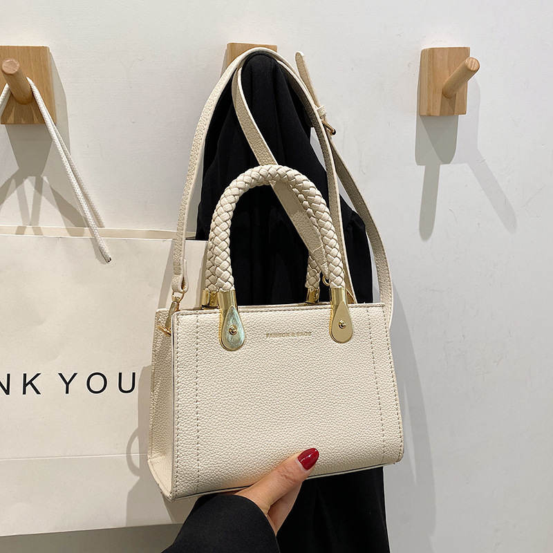 Wholesale Women Fashion Simple Square Solid Color Handle