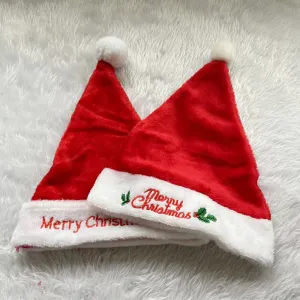 Cartoon Letter Embroidered Plush Christmas Hat Decoration Party
