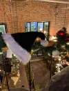 Black Plush Cuffed Christmas Hat