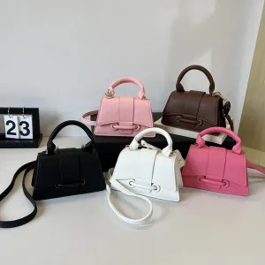 Simple Fashion Solid Color PU Mini Crossbody Bag Urban Simplicity