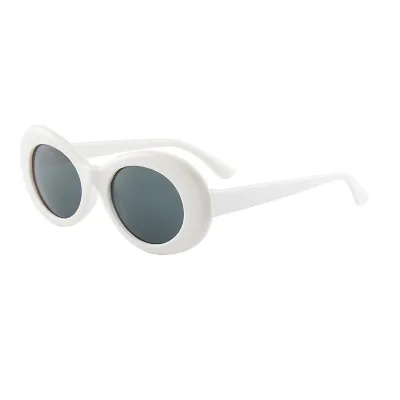 Fashion Hip Hop Oval Sunglasses Strong PC Frame AC Lens