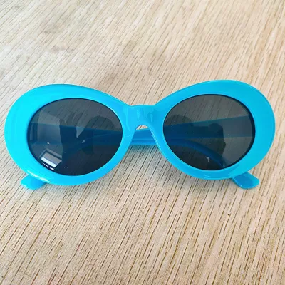 Fashion Hip Hop Oval Sunglasses Strong PC Frame AC Lens