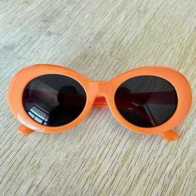 Fashion Hip Hop Oval Sunglasses Strong PC Frame AC Lens