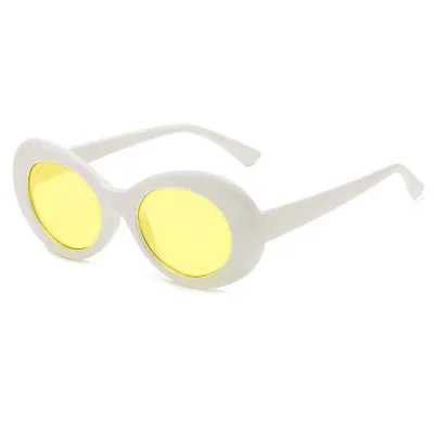 Fashion Hip Hop Oval Sunglasses Strong PC Frame AC Lens