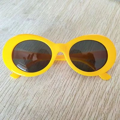 Fashion Hip Hop Oval Sunglasses Strong PC Frame AC Lens