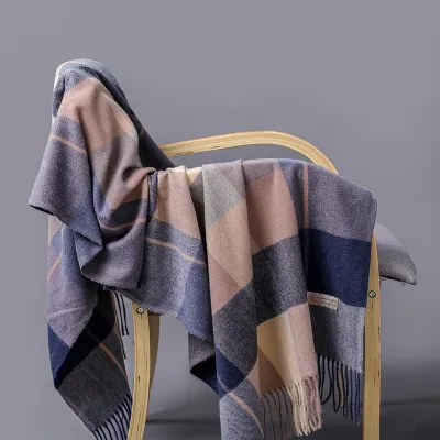 Autumn Winter Fashion Cashmereplaid Tassel Scarf