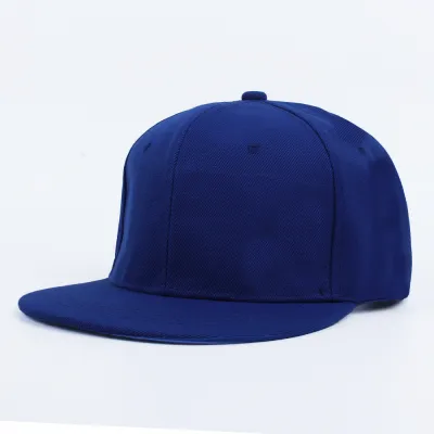 Fashion Flat Brim Hip-Hop Unisex Solid Color Dome Cap