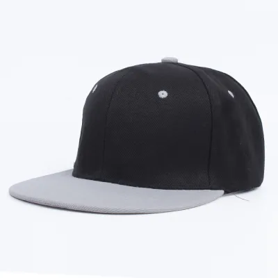 Fashion Flat Brim Hip-Hop Unisex Solid Color Dome Cap