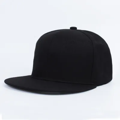 Fashion Flat Brim Hip-Hop Unisex Solid Color Dome Cap