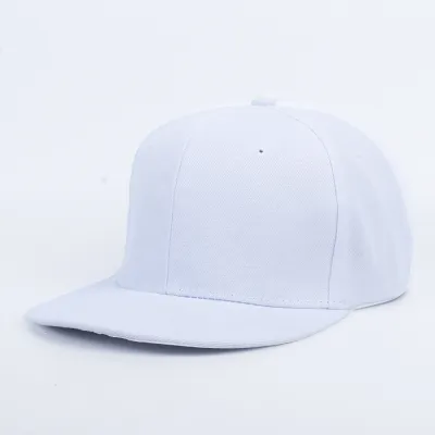 Fashion Flat Brim Hip-Hop Unisex Solid Color Dome Cap