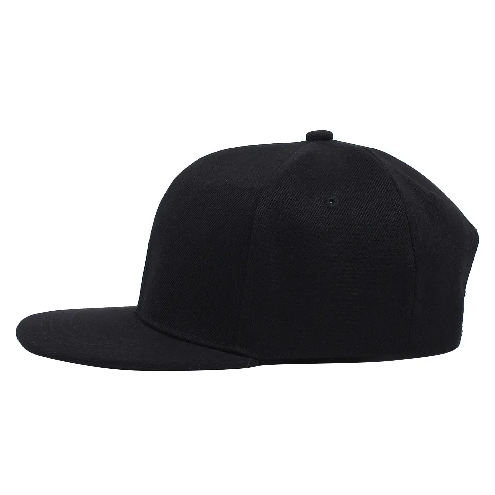 Fashion Flat Brim Hip-Hop Unisex Solid Color Dome Cap