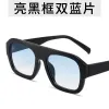 Bright Black Frame Double Blue