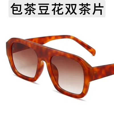 Personalized Marble Grey Square Plastic Sunglasses