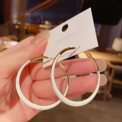 Fashion Exaggerated Circle Earrings Simple Geometry Alloy