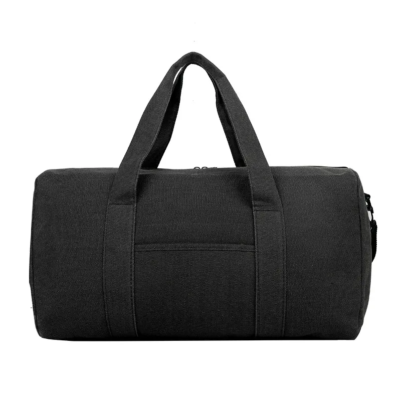 Men Casual Sports Travel Solid Color Canvas Duffle Bag