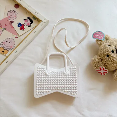 Children Woven Hollow Butterfly Crossbody Jelly Bag