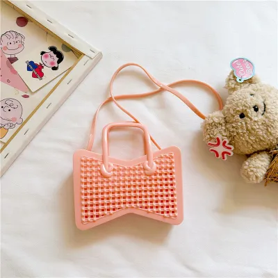 Children Woven Hollow Butterfly Crossbody Jelly Bag