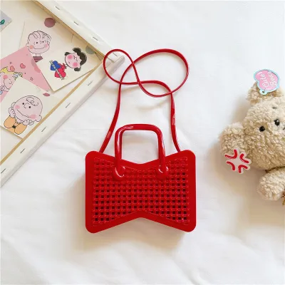 Children Woven Hollow Butterfly Crossbody Jelly Bag