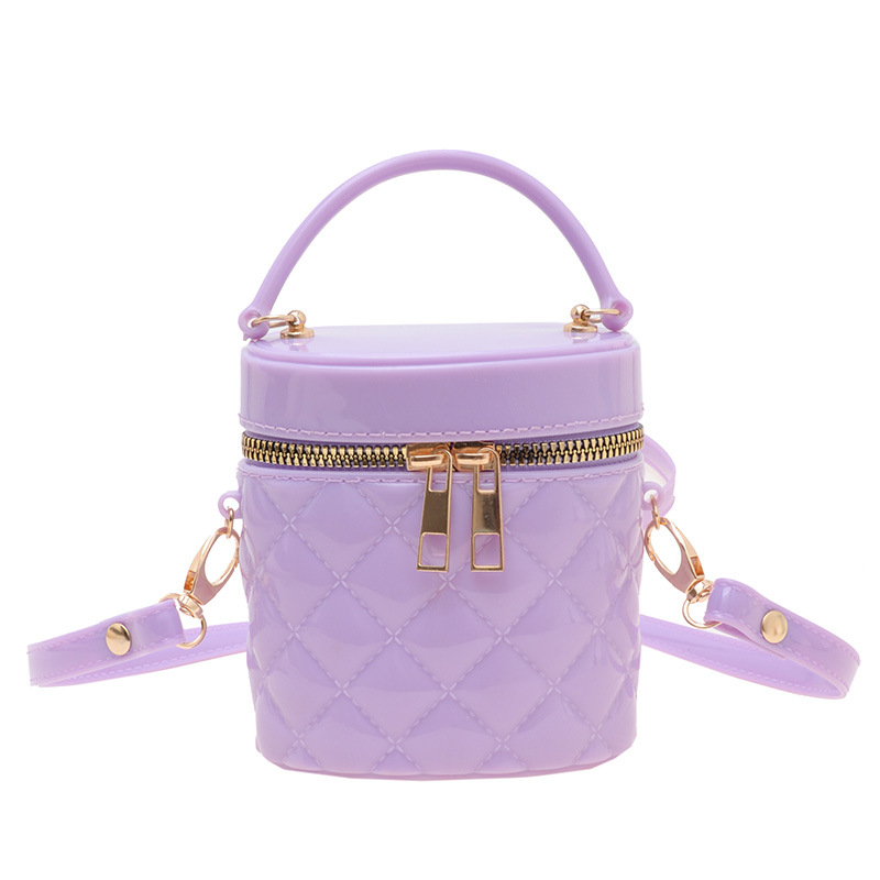 Wholesale Women Fashion Mini Cylinder Jelly Color Zipper