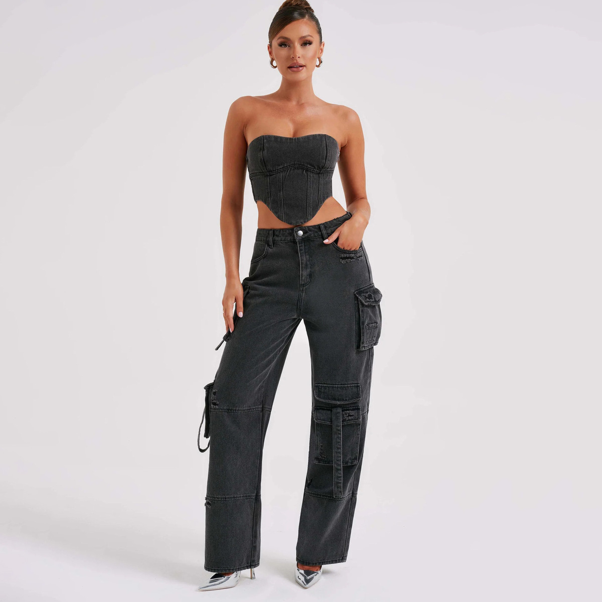 Wholesale Women Fashion Sexy Low Waist Stereo Pocket Wholesale Women Fashion Sexy Low Waist Stereo Pocket