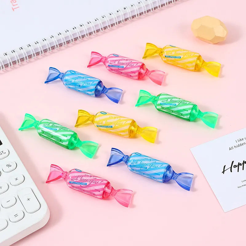 Creative Cartoon Portable Simulation Multicolor Candy Ball Pen Insert Sleeve