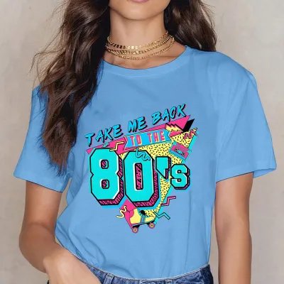 Women's Japanese Korean Casual Milk Fiber T-Shirt with Fun Letter Print