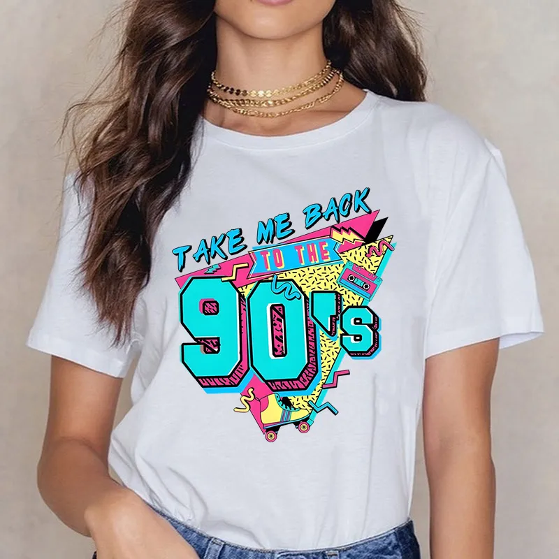 Women's Japanese Korean Casual Milk Fiber T-Shirt with Fun Letter Print