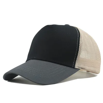 Summer Simple Fashion Mesh Breathable Color Matching Sunshade Cap