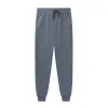 D.Grey Solid Color Sweat Pants