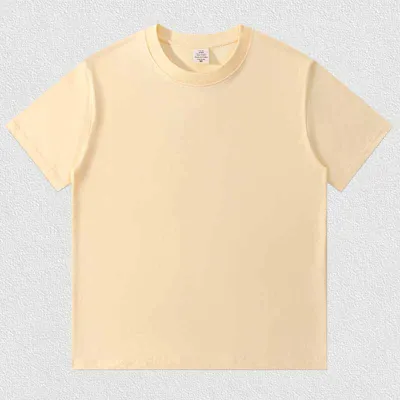 Men Fashion Basic Solid Color Plus Size Short Sleeve Round Neck Cotton T-Shirt