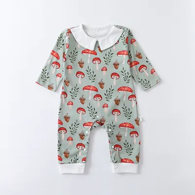 Kids Baby Boys Girls Casual Cute Cartoon Animals Print Pullover Cotton Long Sleeve Romper