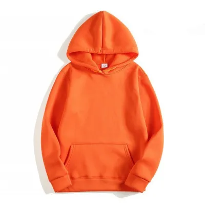 Custom Autumn Winter Women Fashion Loose Solid Color Long Sleeve Pocket Hoodies