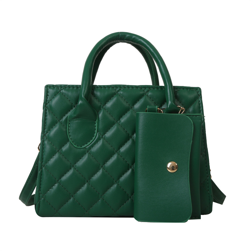 Wholesale Women Retro Simple Solid Color Rhombic Square